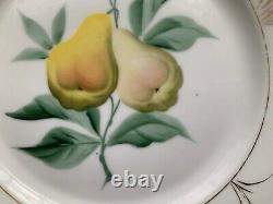 Antique Haviland Limoges China Porcelain Fruit Plates Set of 6 Hand Painted EX