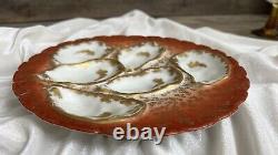 Antique Haviland Limoges Gold Painted OYSTER Plate Gilman Collamore & Co? NN