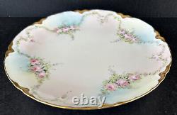 Antique Haviland Limoges Plates 8 1/2 Pink Rose Swags Canfield c. 1918 Set of 8
