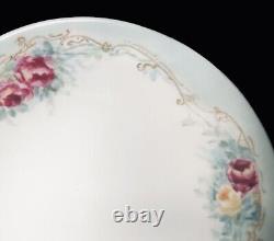 Antique JPL/Jean Pouyat Limoges Set of Four Hand Painted Floral Plates 6.5