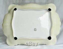 Antique Jean Pouyat Limoges Floral Hand Painted Dresser Vanity Tray Grapes