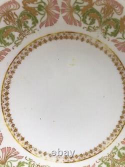 Antique Jean Pouyat Limoges France Hand Painted Plates 1906 Honeysuckles Gold