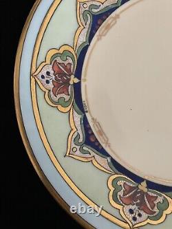 Antique Julius H Brauer Limoges hand painted Plate 9.25 Art Deco Excellent