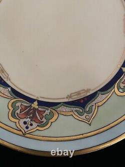 Antique Julius H Brauer Limoges hand painted Plate 9.25 Art Deco Excellent