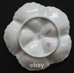 Antique LANTERNIER LIMOGES Porcelain HAND PAINTED China OYSTER PLATE / France