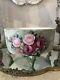 Antique Limoges D&c France Handpainted Footed Centerpiece Jardiniere Pink Roses