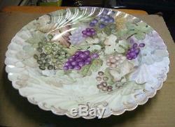 Antique LIMOGES France Hand Painted Charger Platter Plate J A Innes 1903