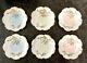 Antique Ls&s Coiffe Limoges France 6 Gold Hand Painted Collection Plate Set Of6