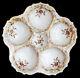 Antique Ls&s Strauss Limoges Porcelain Hand Painted China Oyster Plate / France