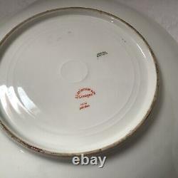 Antique Limoges (A. Lanternier & Co.) Handpainted & Signed Cake Plate with Handles