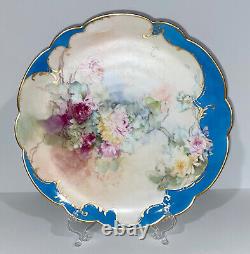 Antique Limoges Cabinet Plate Elite Bawo Dotter Hand Painted Roses Signed France