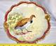 Antique Limoges Coronet Coiffe Plate Hand Painted Game Bird Withgold Trim Signed