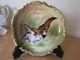 Antique Limoges Coronet Hand Painted Plate Charger Bird Signed Luc