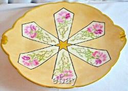 Antique Limoges France Floral Hand Painted Charger Plate 14.25
