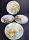 Antique Limoges Fruit & Flowers Hand Painted Cabinet Plates 9 1/4 Signed Dated