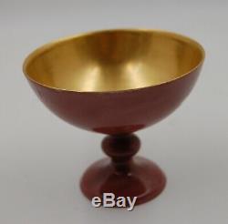 Antique Limoges Grapes Hand Painted Cups Punch Bowl Vase Set. 6 Pc