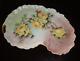 Antique Limoges Guerin Hand Painted 13 Vanity Tray Plate Platter, Yellow Roses