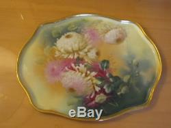 Antique Limoges Guerin Hand Painted Tray Plate Signed by Artist E. Peeters