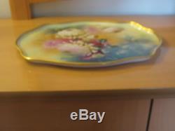 Antique Limoges Guerin Hand Painted Tray Plate Signed by Artist E. Peeters