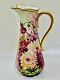 Antique Limoges Hand Painted Chrysanthemum Chocolate Pot, Artist Signed, No Lid
