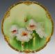 Antique Limoges Hand Painted Poppy Gold Trim Plate