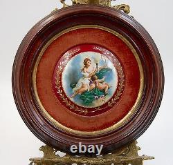 Antique Limoges Hand Painted Porcelain Portrait Plaque