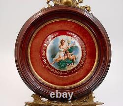 Antique Limoges Hand Painted Porcelain Portrait Plaque