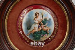 Antique Limoges Hand Painted Porcelain Portrait Plaque