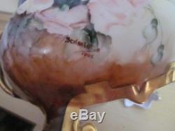 Antique Limoges Hand Painted Roses Jardiniere Signed 1905