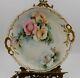 Antique Limoges Hand Painted Roses Tray, Plaque Charger. Wow