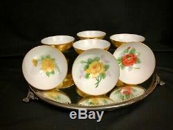 Antique Limoges Hand Painted Sherbet Punch Cups 7