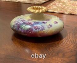 Antique Limoges Hand Painted Vase, Signed Duval France