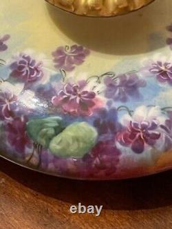 Antique Limoges Hand Painted Vase, Signed Duval France