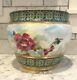 Antique Limoges Jardiniere Planter Handpainted Gold Raised Bumblebee Butterfly