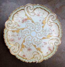 Antique Limoges Plate Dish Tray AK CD Hand Painted Gold Gild Klingenberg VF Rare