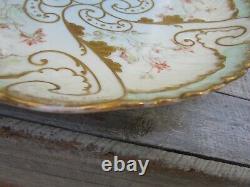 Antique Limoges Plate Dish Tray AK CD Hand Painted Gold Gild Klingenberg VF Rare