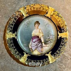 Antique Limoges Plate Hand painted Signed France Excellent Condition