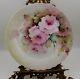 Antique Limoges Roses Hand Painted Plaque Plate Charger