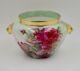 Antique Limoges Roses Hand Painted Porcelain Planter Jardiniere Vase