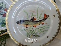 Antique Limoges Style Hand Painted Salad/Luncheon Plates Lot of 12 Designs