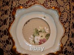 Antique Limoges T&v. Hand Painted Punch Bowl With Base, Berries &gold, Large 15