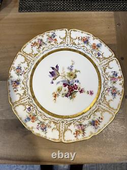 Antique Limoges William Guerin Signed 8 Dinner Plates hand-painted