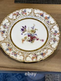 Antique Limoges William Guerin Signed 8 Dinner Plates hand-painted