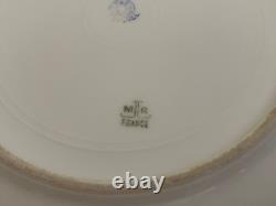 Antique Martial Redon Limoges France Porcelain Plate Pink Gold Woman Instrument