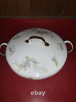 Antique Old Abbey HC Limoges Hand Painted Tureen