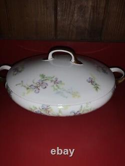 Antique Old Abbey HC Limoges Hand Painted Tureen