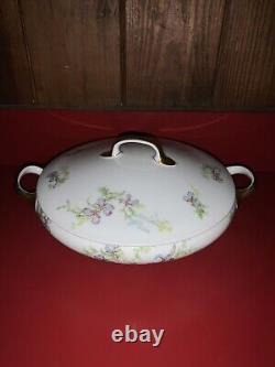 Antique Old Abbey HC Limoges Hand Painted Tureen