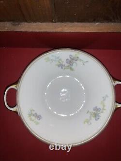 Antique Old Abbey HC Limoges Hand Painted Tureen