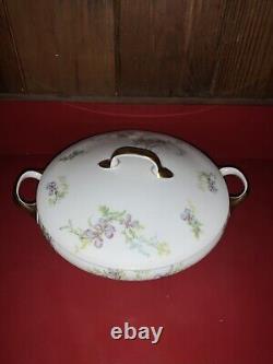 Antique Old Abbey HC Limoges Hand Painted Tureen