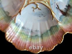Antique Oyster Plate Hand-painted Ultra Charming